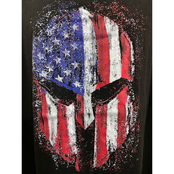 Hyfol Freedom Defender USA Graphic Spartan Mask Tee Shirt Men's 3XL - Picture 8 of 10